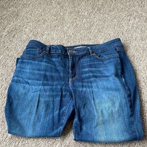 Ann Taylor Loft Curvy Straight Dark Wash Jeans